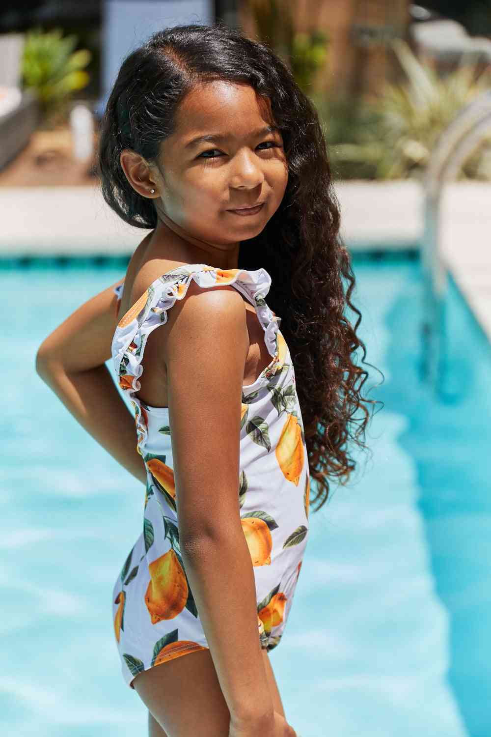Marina West Swim Float On Ruffled One-Piece in Citrus Orange - AllIn Computer