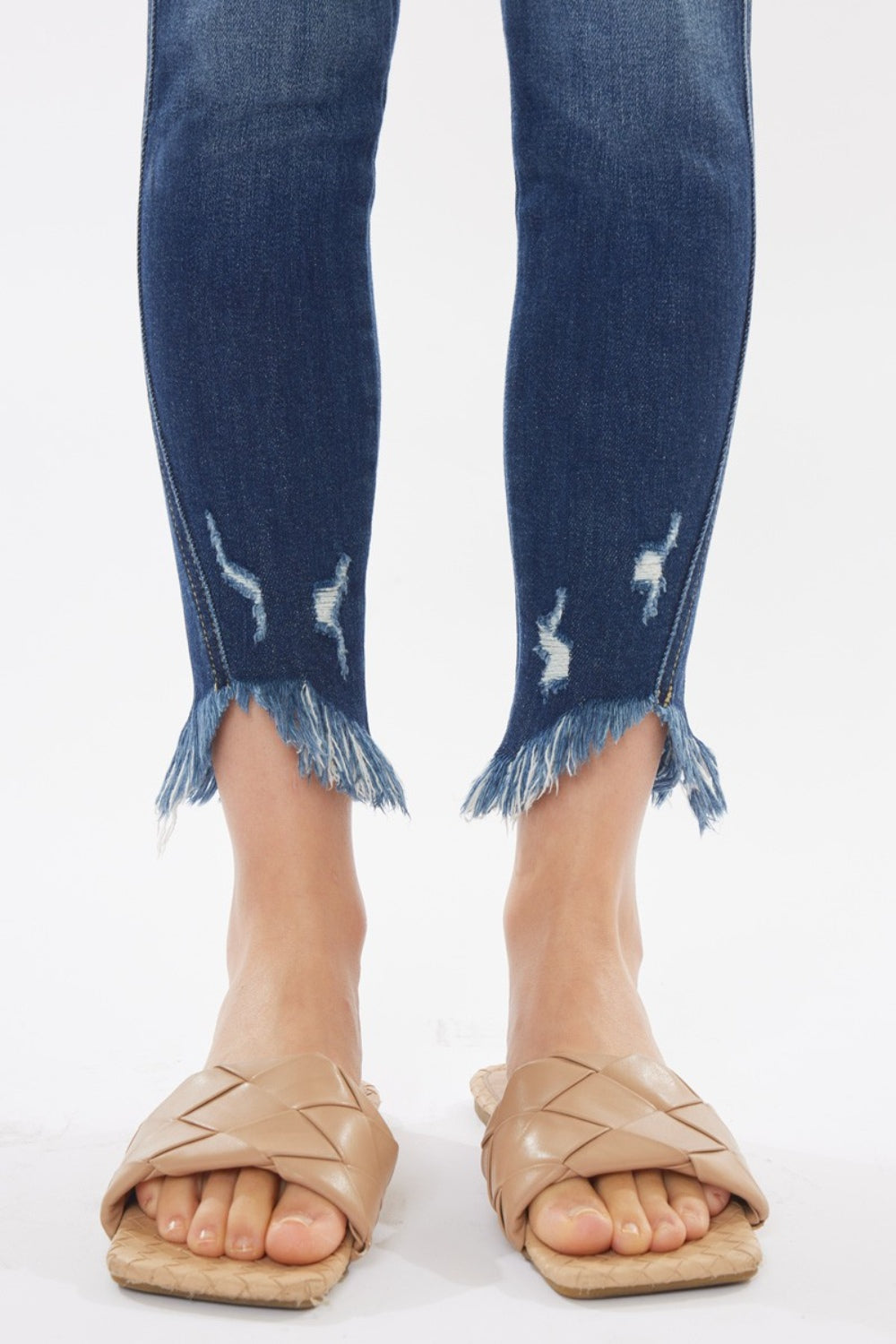 Kancan Raw Hem High Waist Cropped Jeans - AllIn Computer