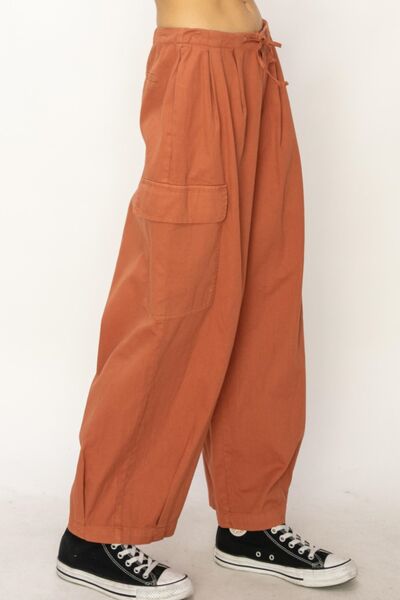 HYFVE Drawstring Cargo Wide Leg Pants - AllIn Computer