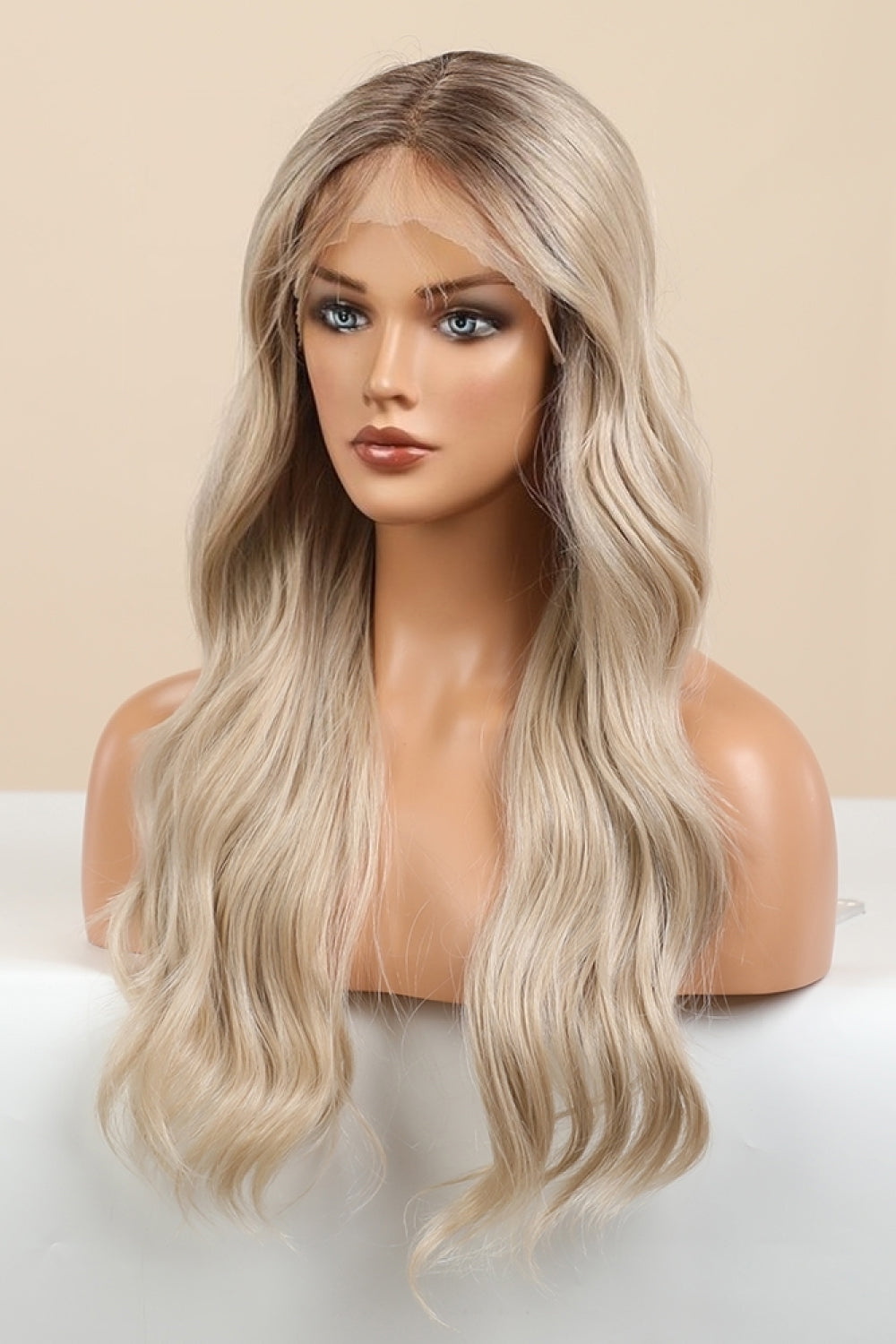 13*2" Wave Lace Front Synthetic Wigs in Gold 26" Long 150% Density - AllIn Computer