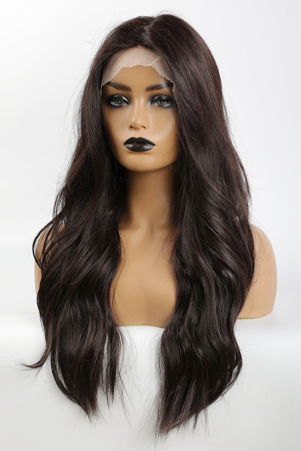 13*2" Lace Front Wigs Synthetic Long Wave 26" Heat Safe 150% Density in Brown - AllIn Computer