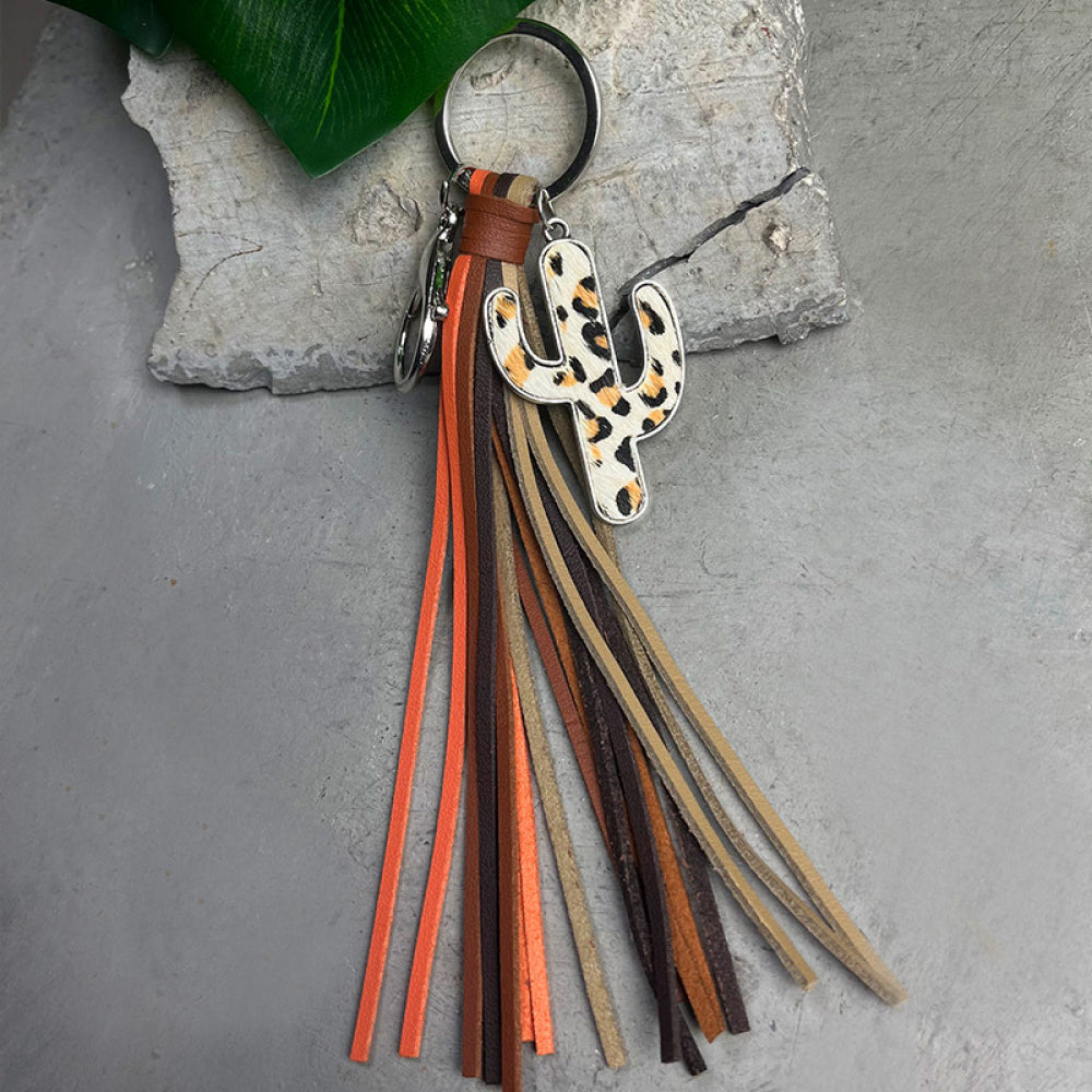 Cactus Keychain with Tassel - AllIn Computer