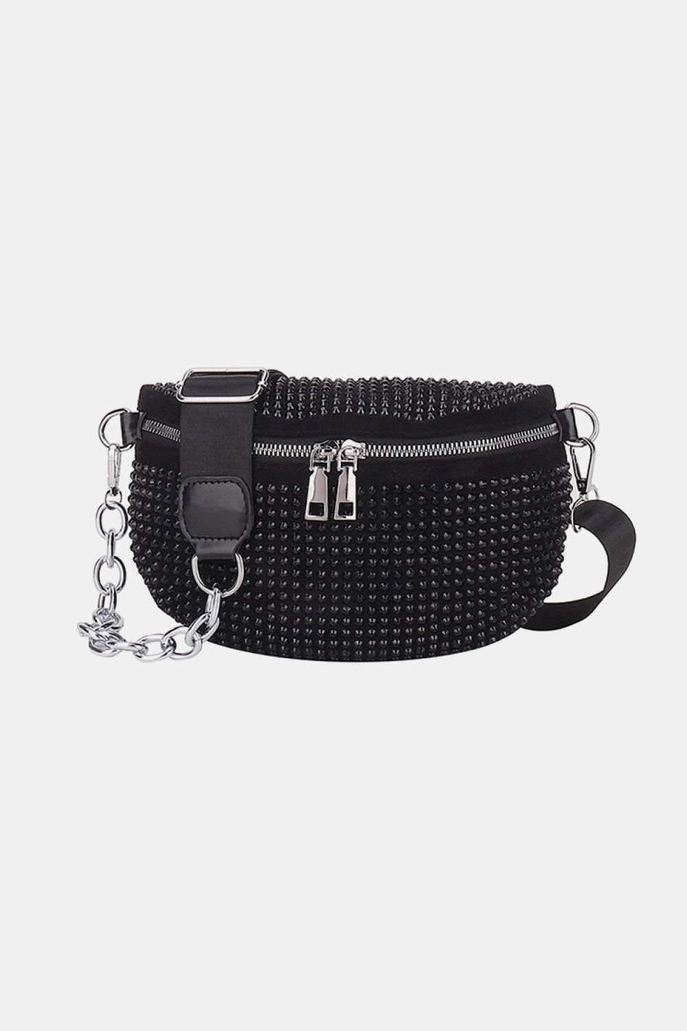 Rhinestone PU Leather Sling Bag - AllIn Computer