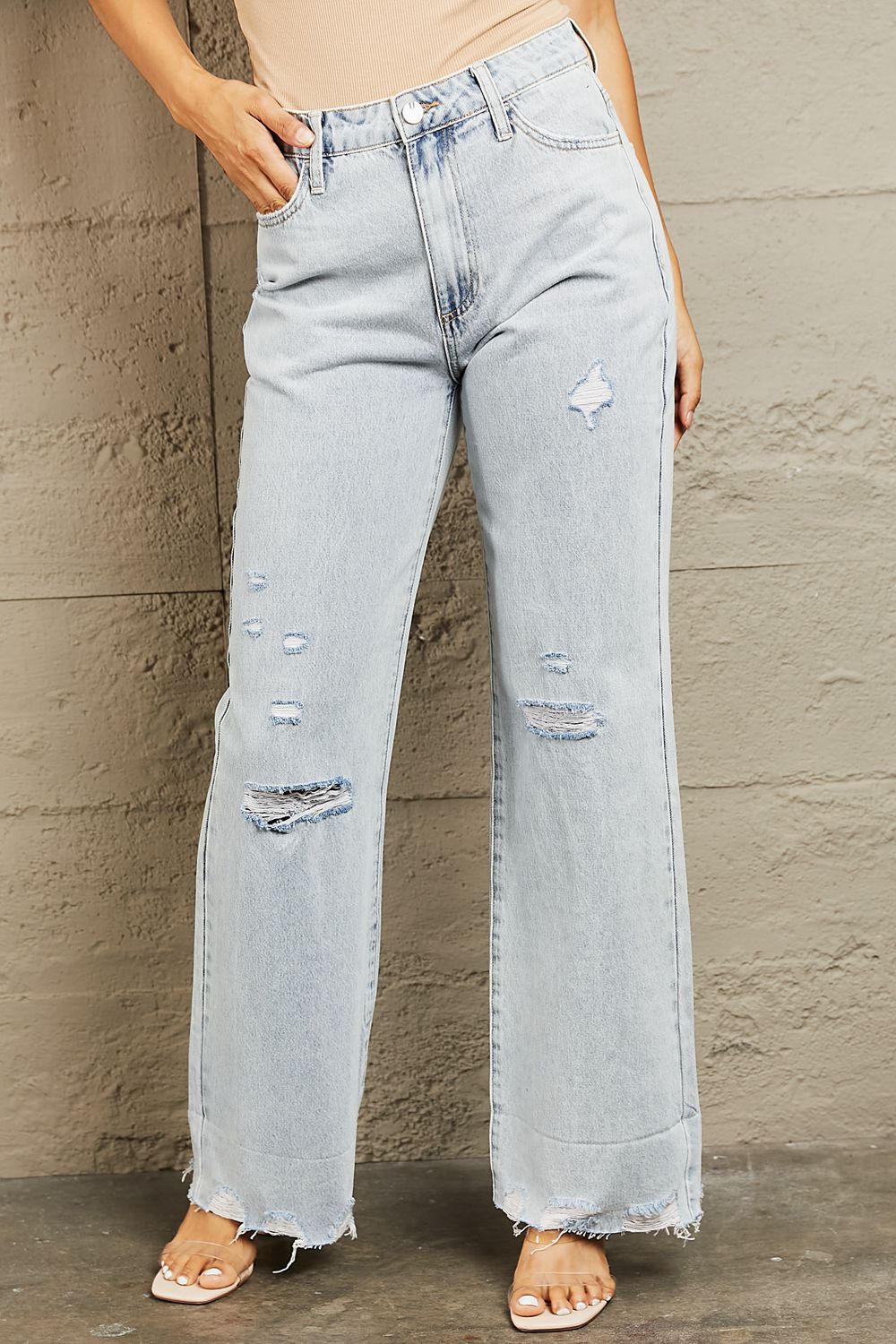 BAYEAS High Waist Flare Jeans - AllIn Computer