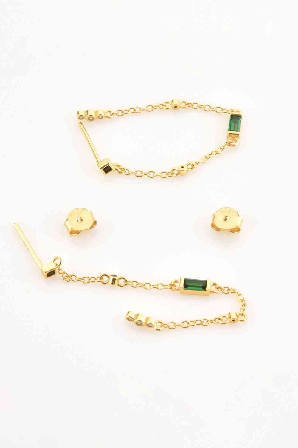 Inlaid Zircon 18K Gold-Plated Earrings - AllIn Computer