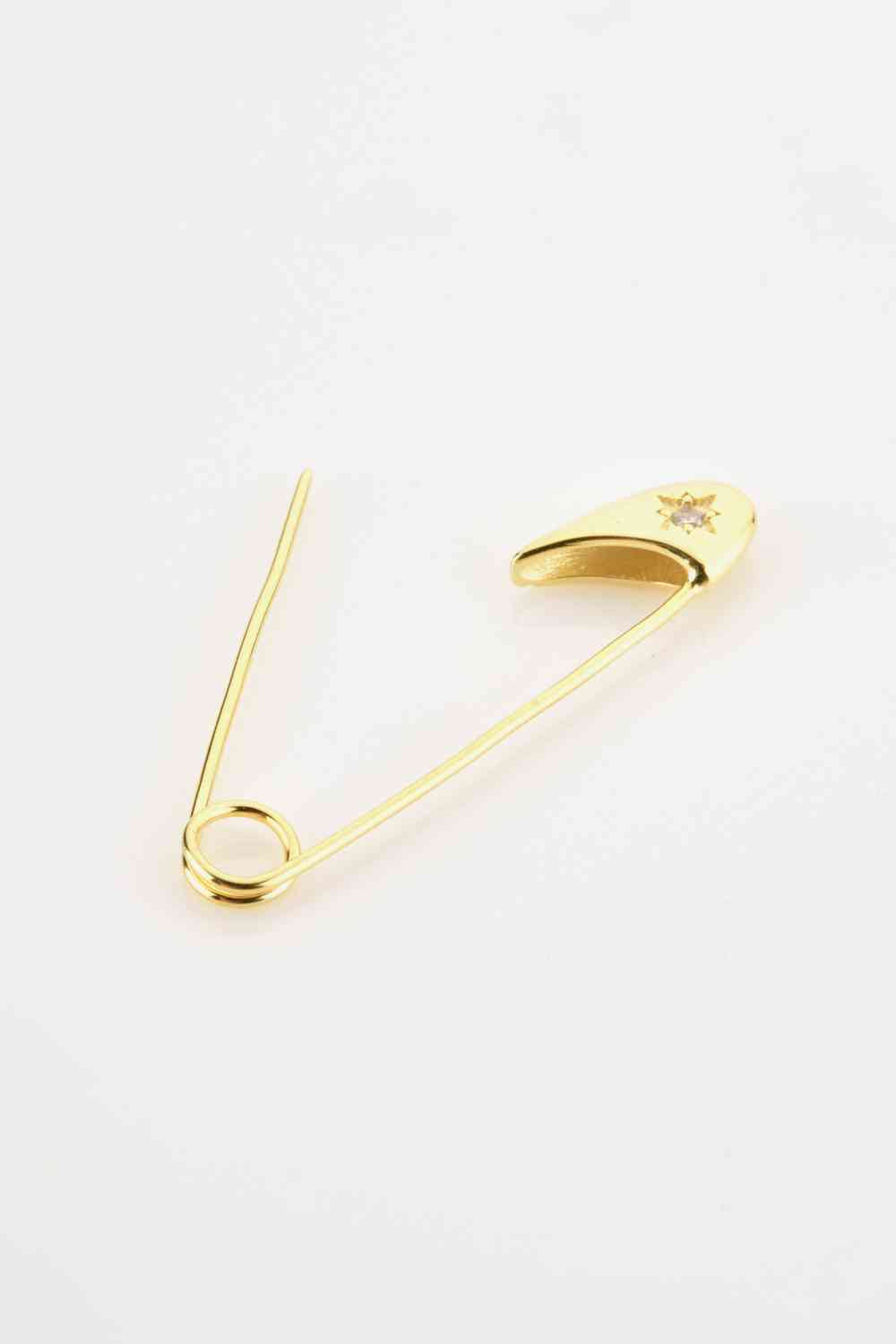 Inlaid Zircon Single Pin Earring - AllIn Computer