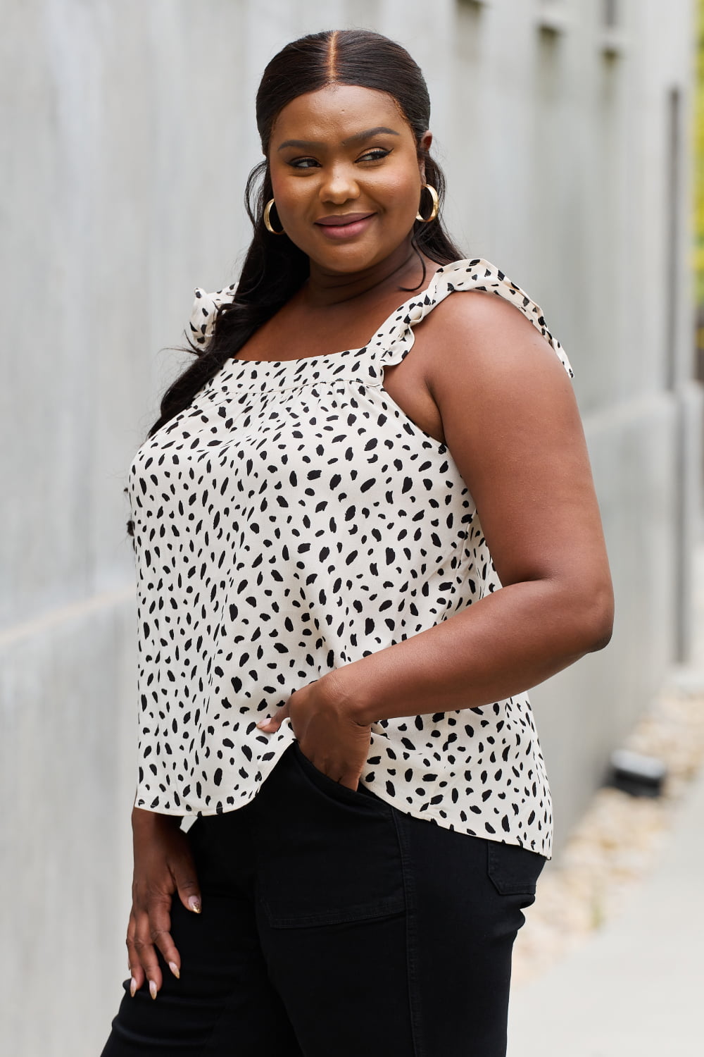 Be Stage Full Size Woven Top in Cream - AllIn Computer