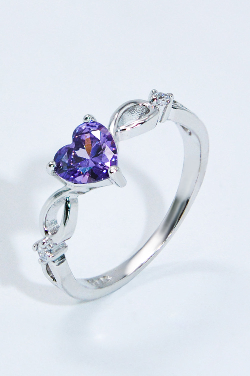 Crystal Heart 925 Sterling Silver Ring - AllIn Computer