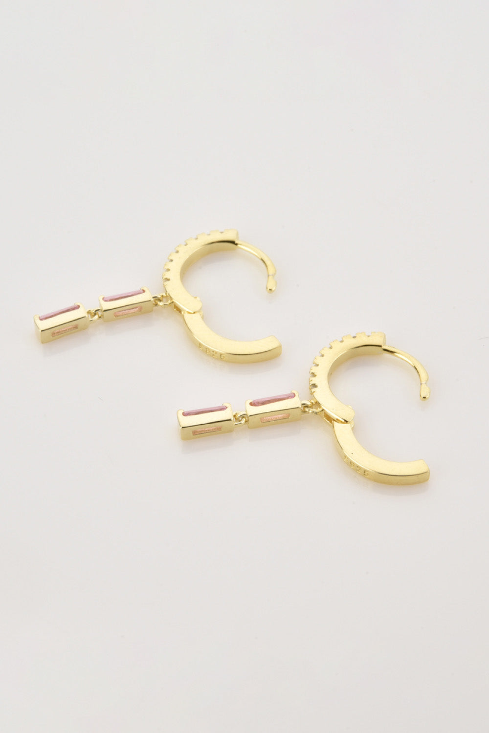 Zircon 925 Sterling Silver Drop Huggie Earrings - AllIn Computer