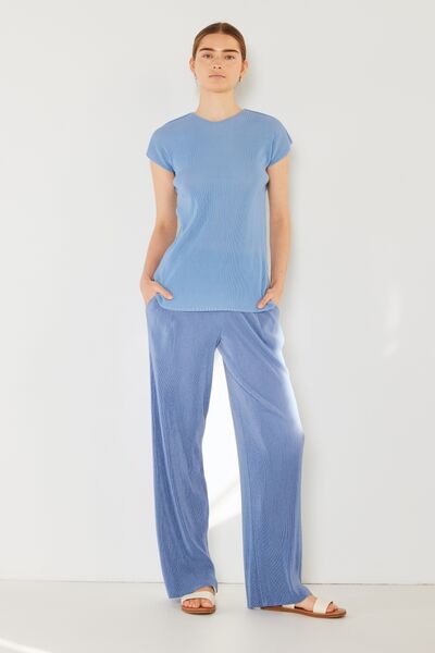 Marina West Swim Rib Pleated Cap Sleeve Top - AllIn Computer