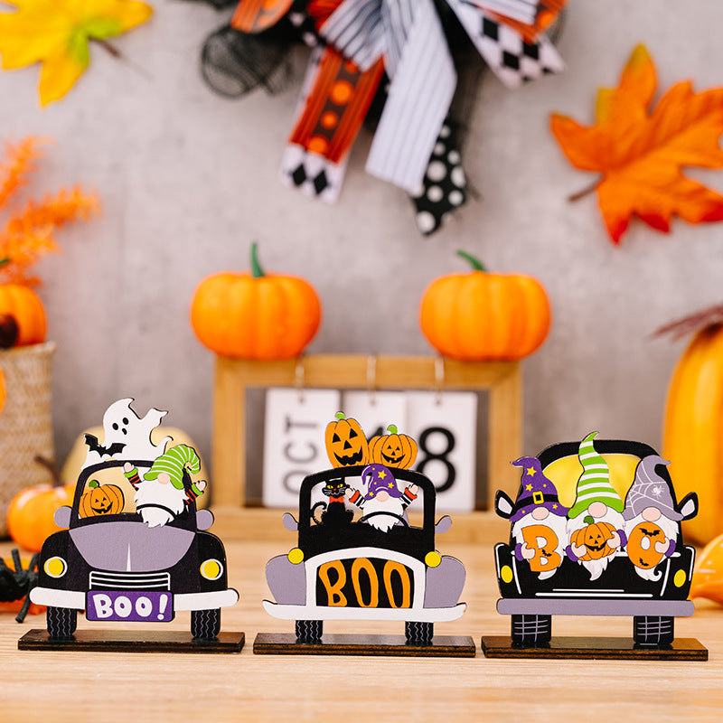 3-Piece Halloween Element Car-Shape Ornaments - AllIn Computer