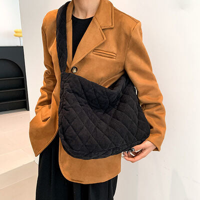 Corduroy Medium Shoulder Bag - AllIn Computer
