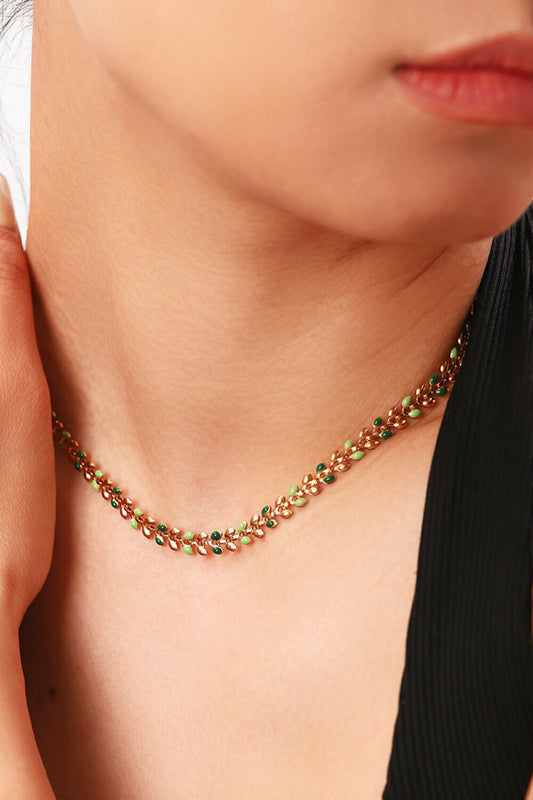 Leaf Chain Lobster Clasp Necklace - AllIn Computer