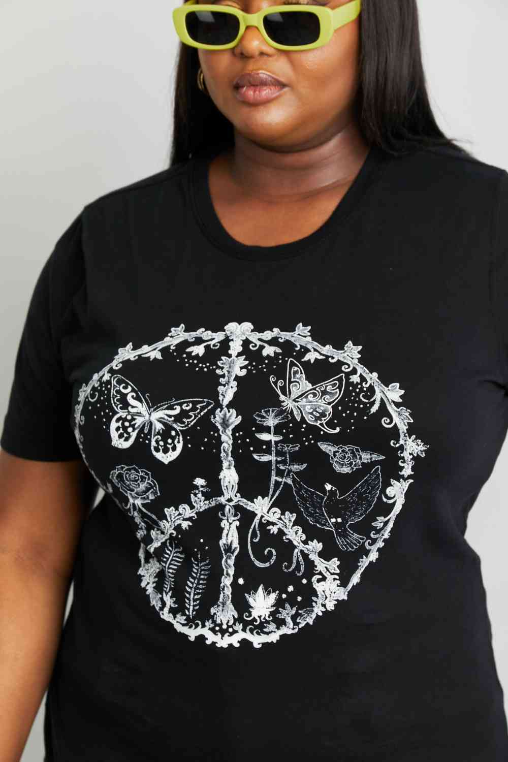 mineB Full Size Butterfly Graphic Tee Shirt - AllIn Computer
