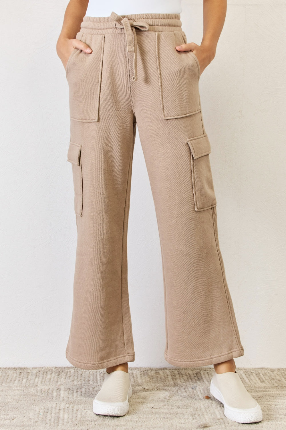 RISEN High Waist Cargo Wide Leg Pants - AllIn Computer