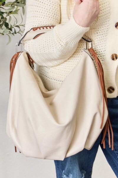 SHOMICO Fringe Detail Contrast Handbag - AllIn Computer