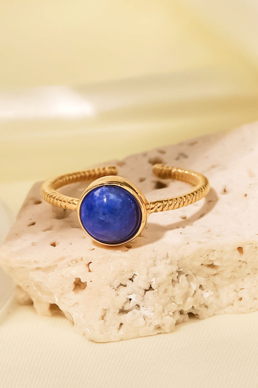 18K Gold-Plated Twisted Open Ring - AllIn Computer