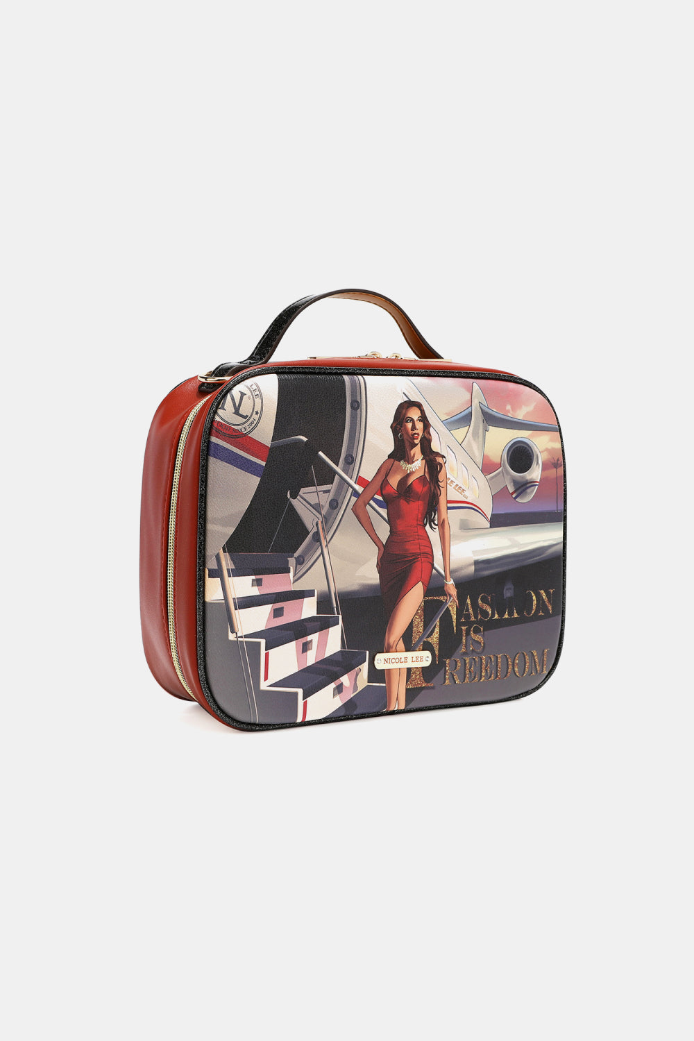Nicole Lee USA Printed Handbag with Three Pouches - AllIn Computer