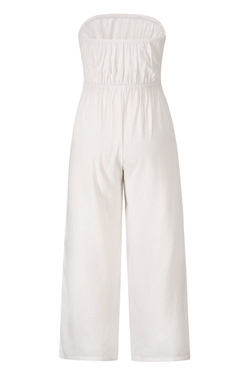 Tied Cutout Tube Wide Leg Jumpsuit - AllIn Computer