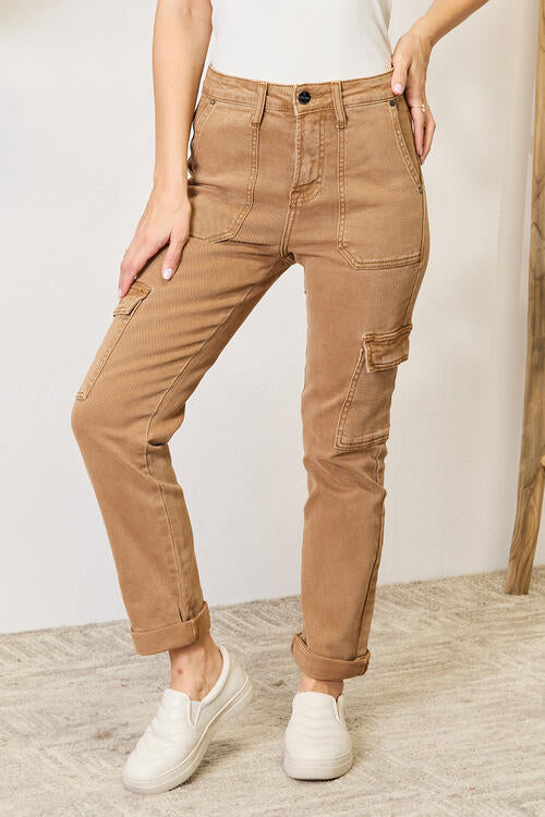 Risen Full Size High Waist Straight Jeans with Pockets - AllIn Computer