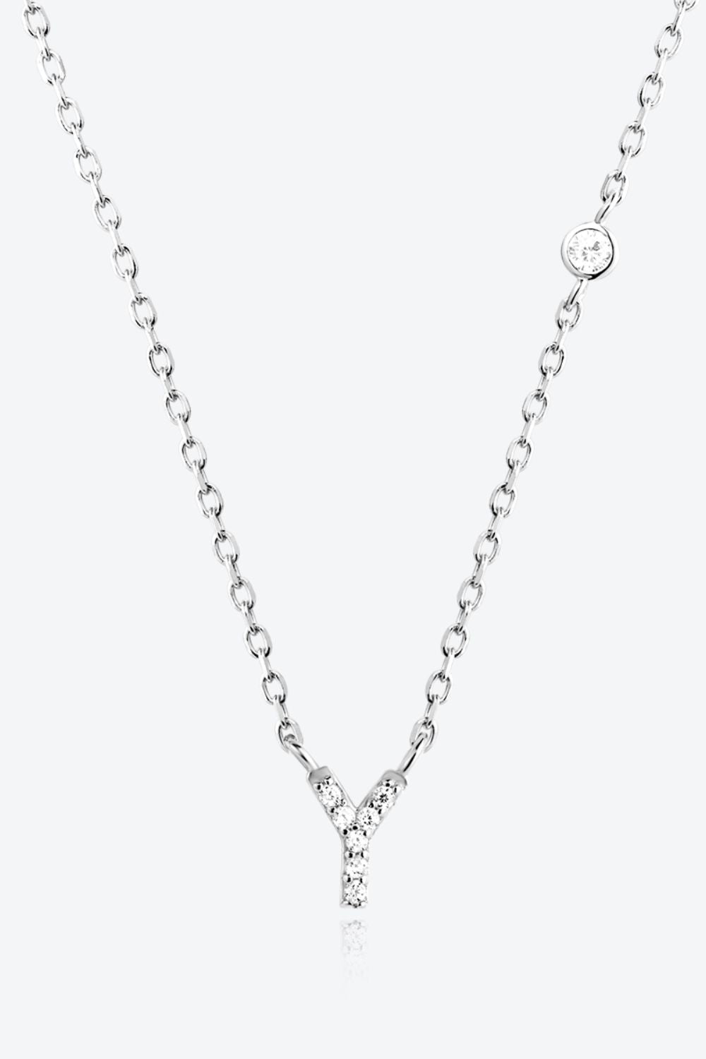 V To Z Zircon 925 Sterling Silver Necklace - AllIn Computer