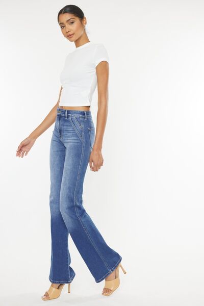 Kancan Ultra High Waist Gradient Flare Jeans - AllIn Computer