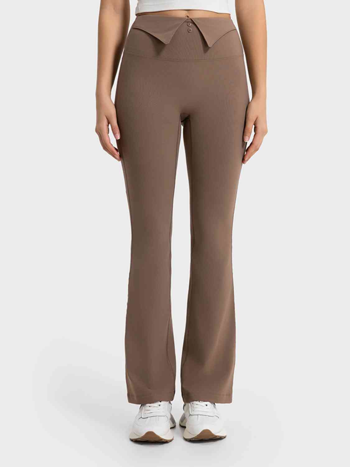 Wide Waistband Bootcut Sport Pants - AllIn Computer