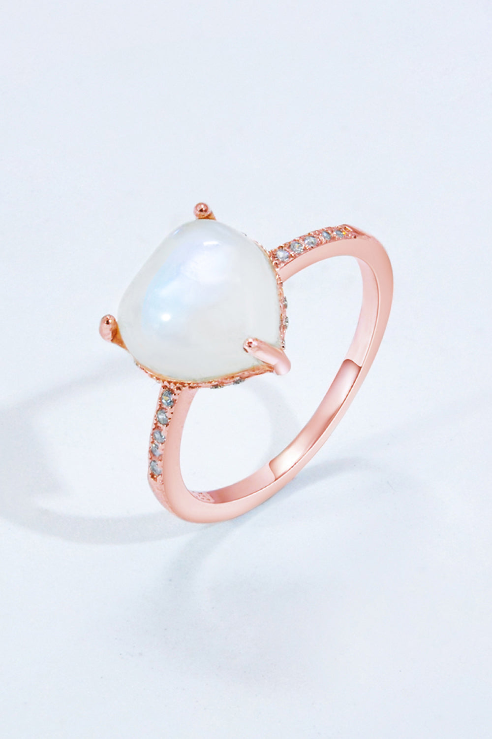 Heart-Shaped Natural Moonstone Ring - AllIn Computer