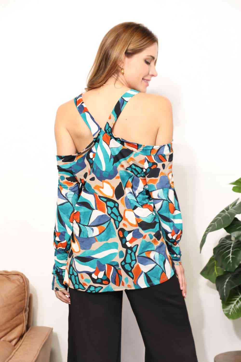 Sew In Love  Full Size High Neck Off Shoulder Criss Cross Top - AllIn Computer