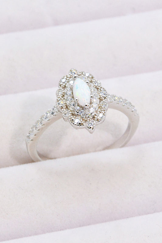 Modern Love Story Opal and Zircon Ring - AllIn Computer