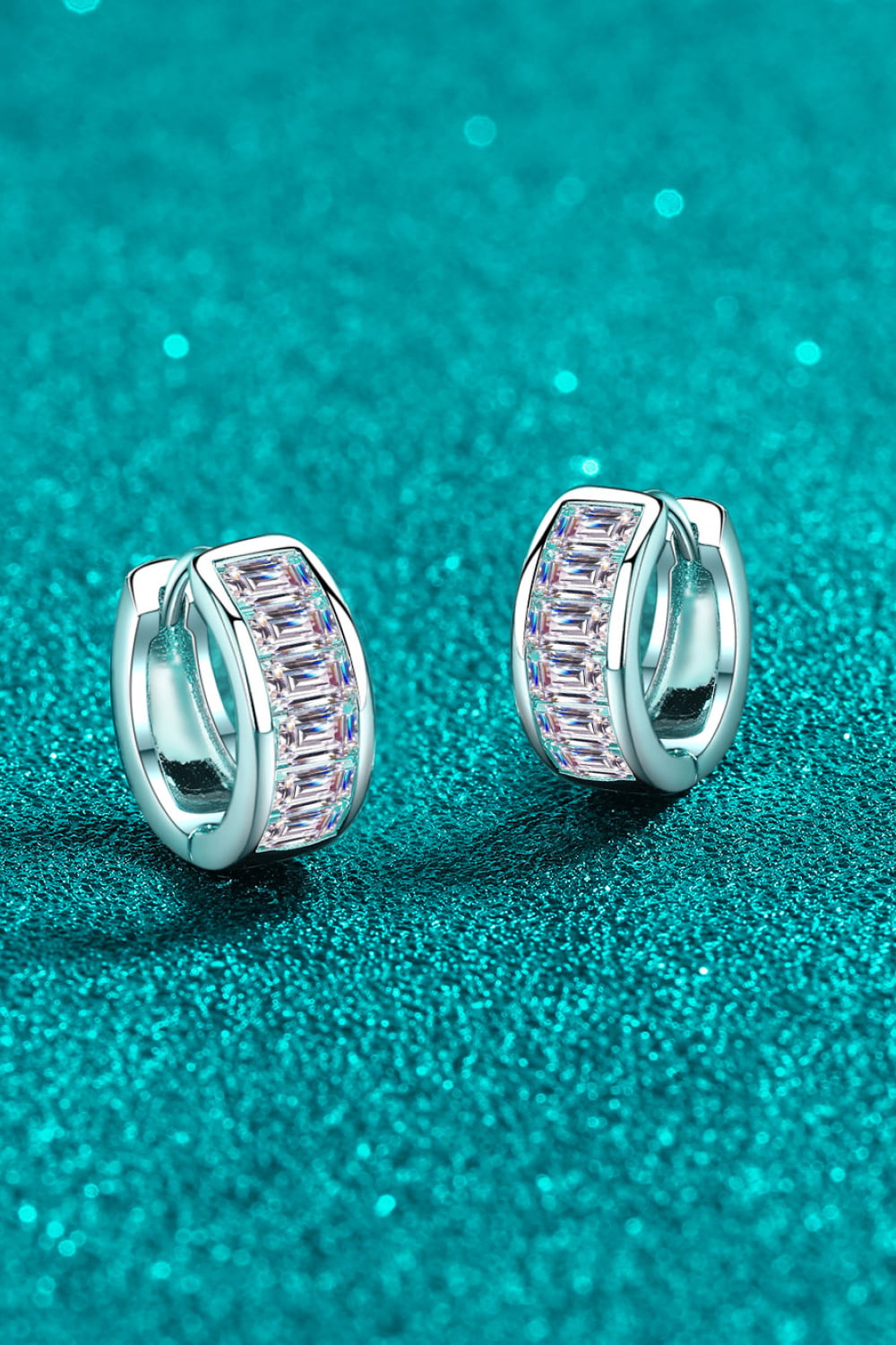 1.8 Carat Moissanite 925 Sterling Silver Huggie Earrings - AllIn Computer