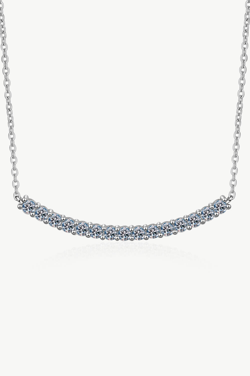 Sterling Silver Curved Bar Necklace - AllIn Computer