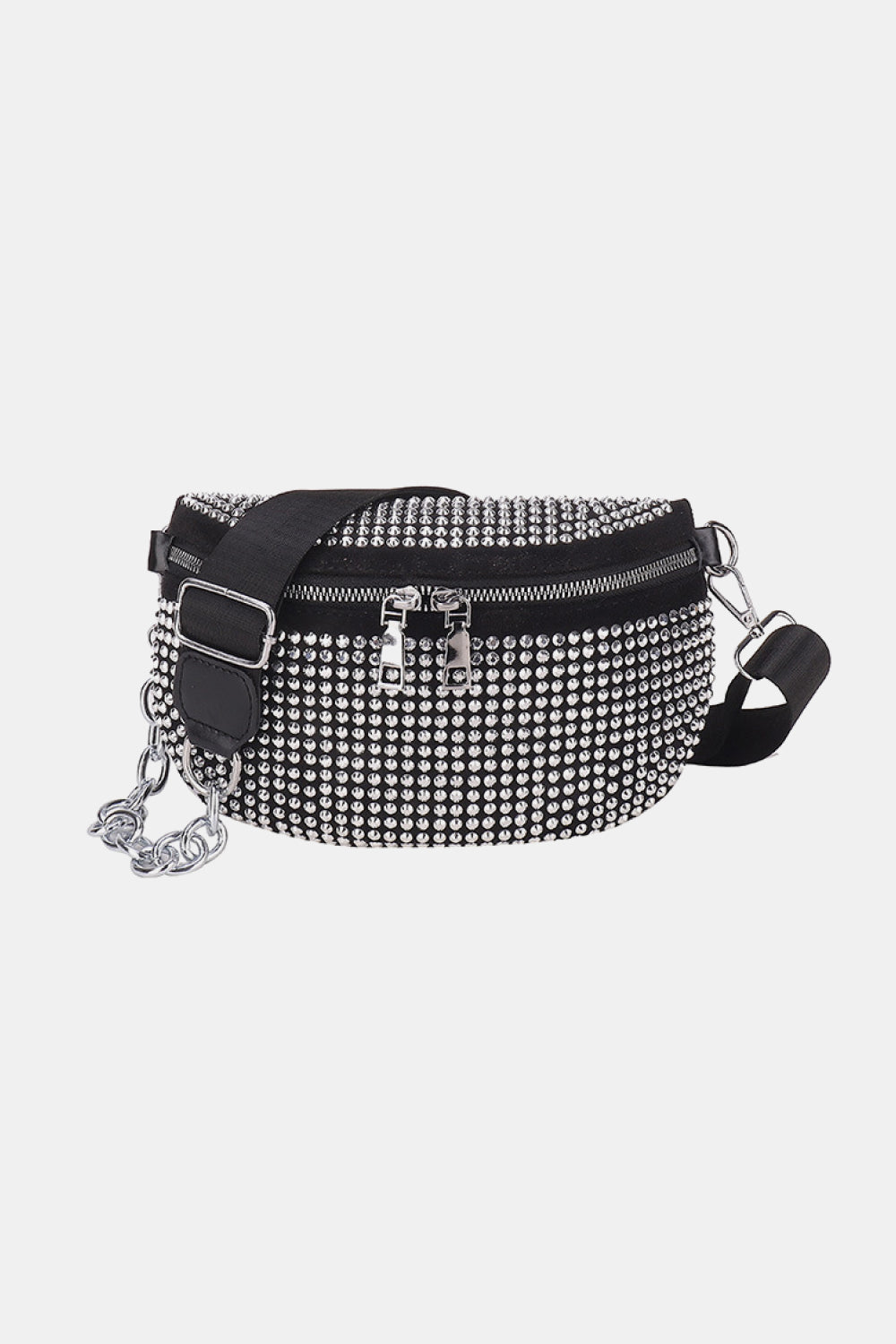 Rhinestone PU Leather Sling Bag - AllIn Computer