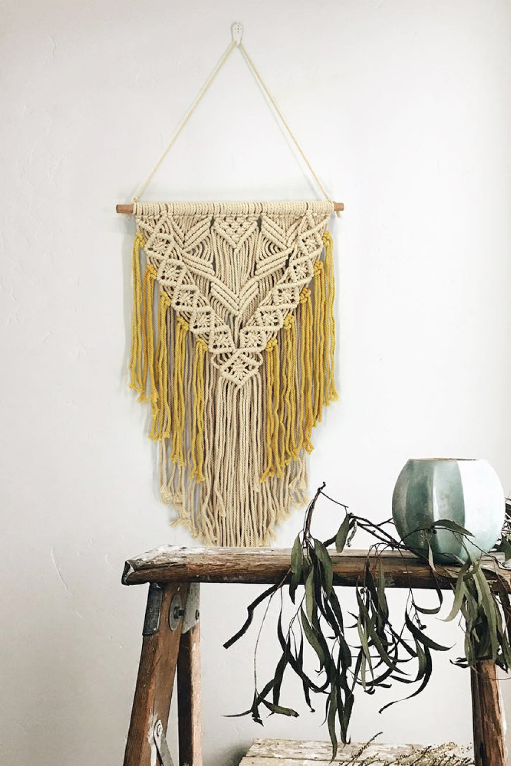 Contrast Fringe Macrame Hanging Wall Piece - AllIn Computer