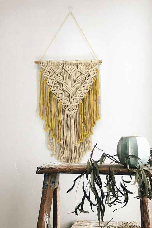 Contrast Fringe Macrame Hanging Wall Piece - AllIn Computer