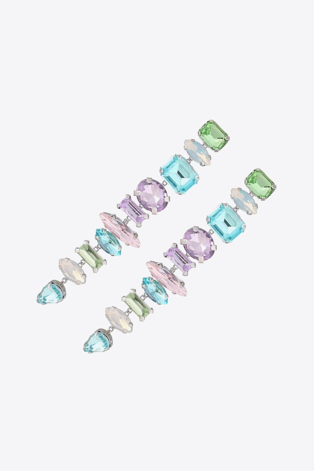 Multi-Colored Glass Stone Dangle Earrings - AllIn Computer