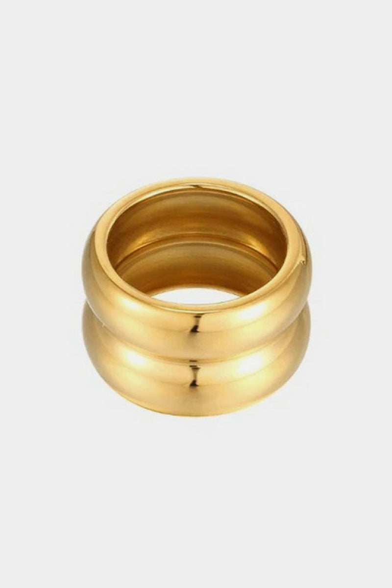 Gold Double Ridge Ring - AllIn Computer