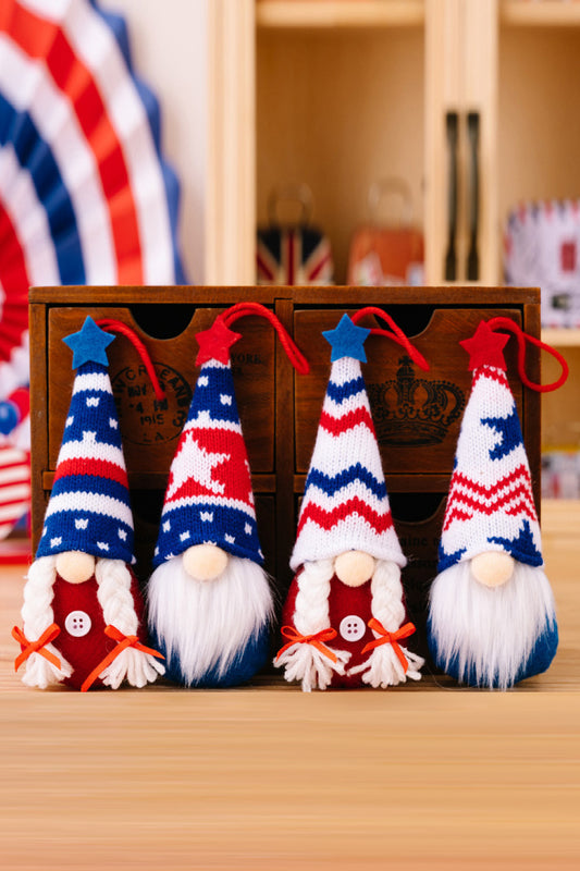 4-Piece Independence Day Knit Hanging Gnomes - AllIn Computer