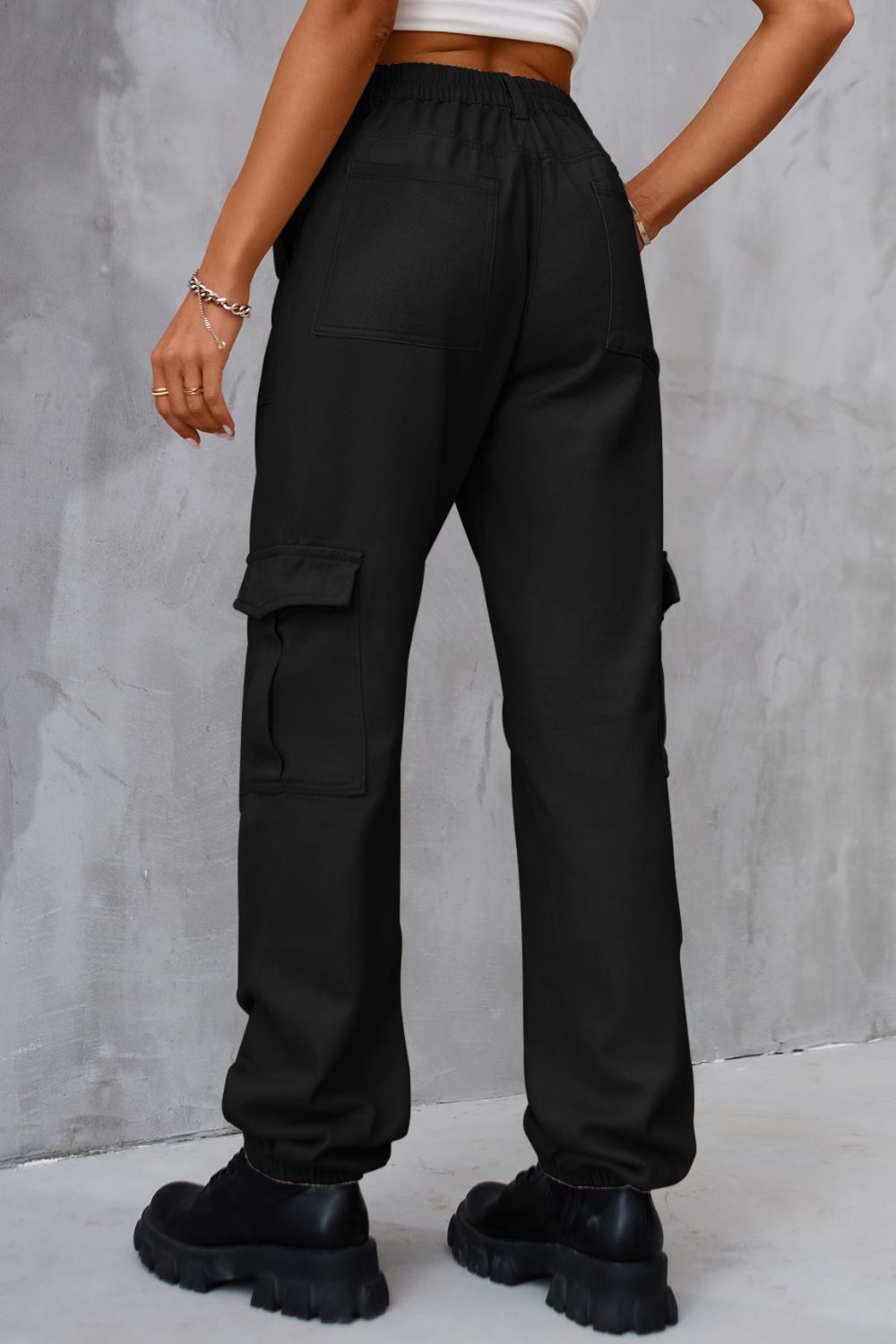 Buttoned High Waist Jeans with Pockets - AllIn Computer