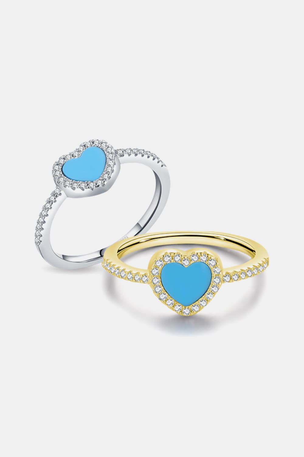 925 Sterling Silver Artificial Turquoise Ring - AllIn Computer