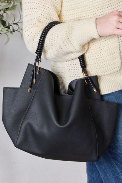 SHOMICO Faux Leather Handbag with Pouch - AllIn Computer