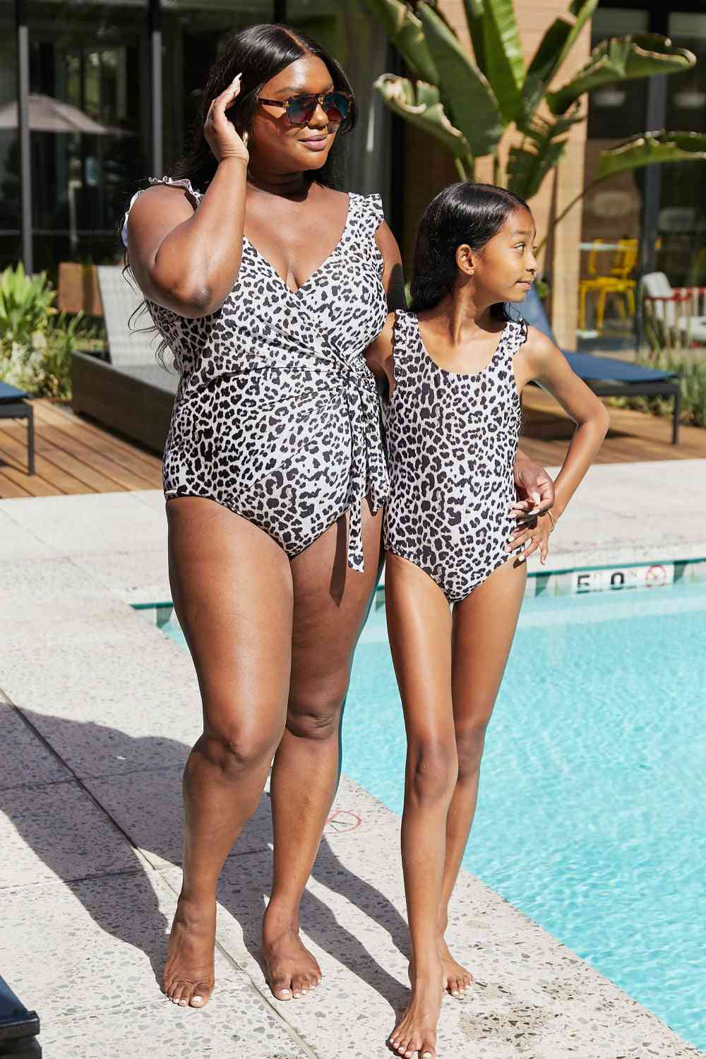 Marina West Swim Float On Ruffled One-Piece in Cat - AllIn Computer