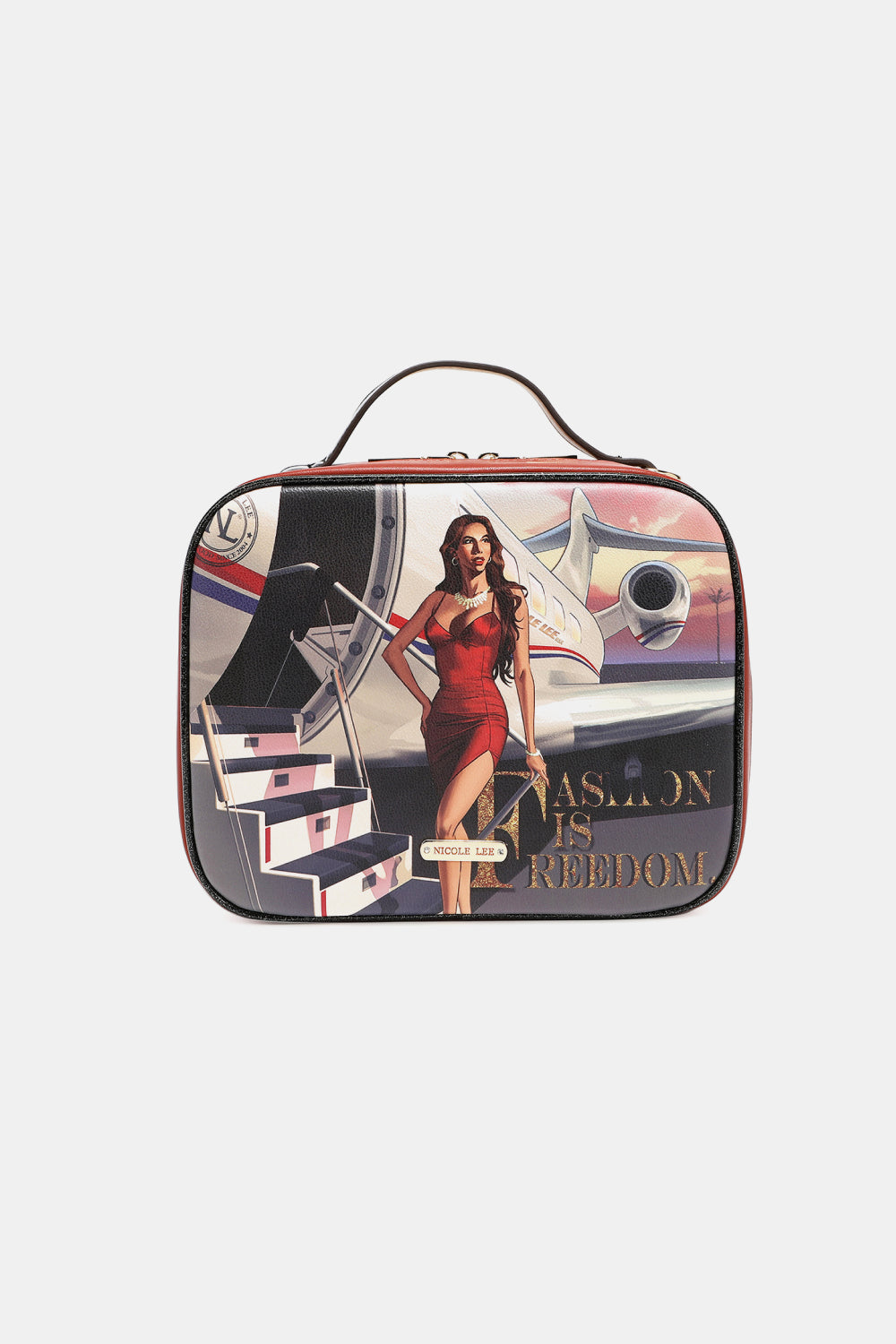 Nicole Lee USA Printed Handbag with Three Pouches - AllIn Computer