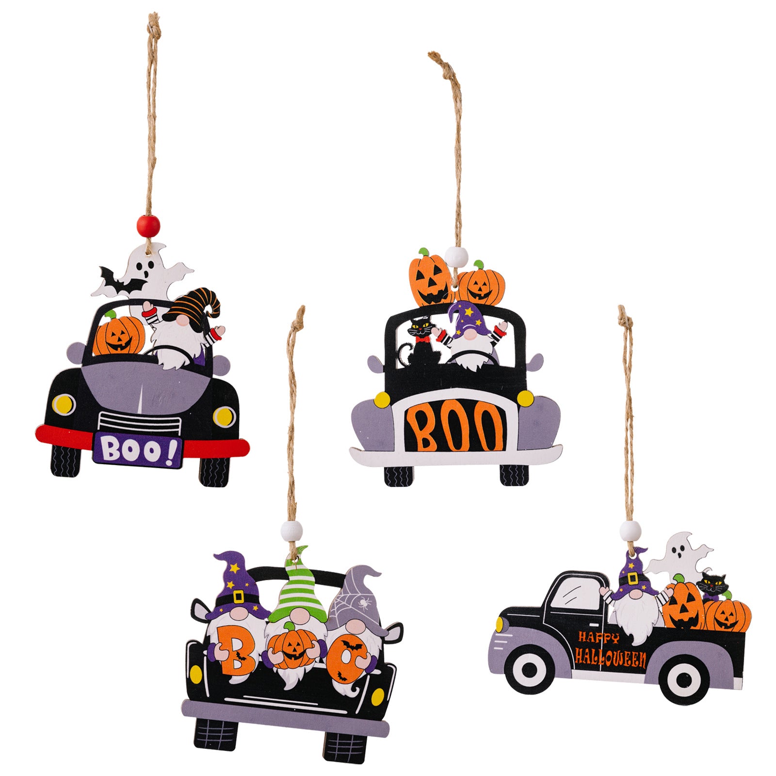 4-Piece Halloween Element Car-Shape Hanging Widgets - AllIn Computer