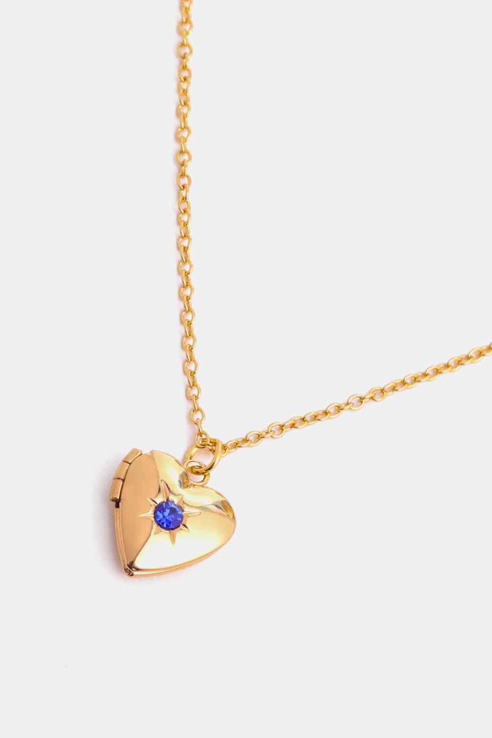 Zircon Heart Shape 14K Gold-Plated Pendant Necklace - AllIn Computer