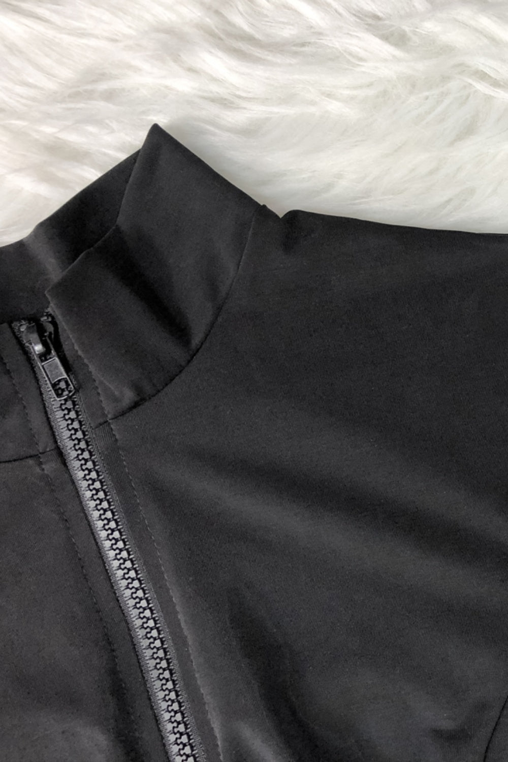 Half Zip Mock Neck Top and Brief Swim Set - AllIn Computer