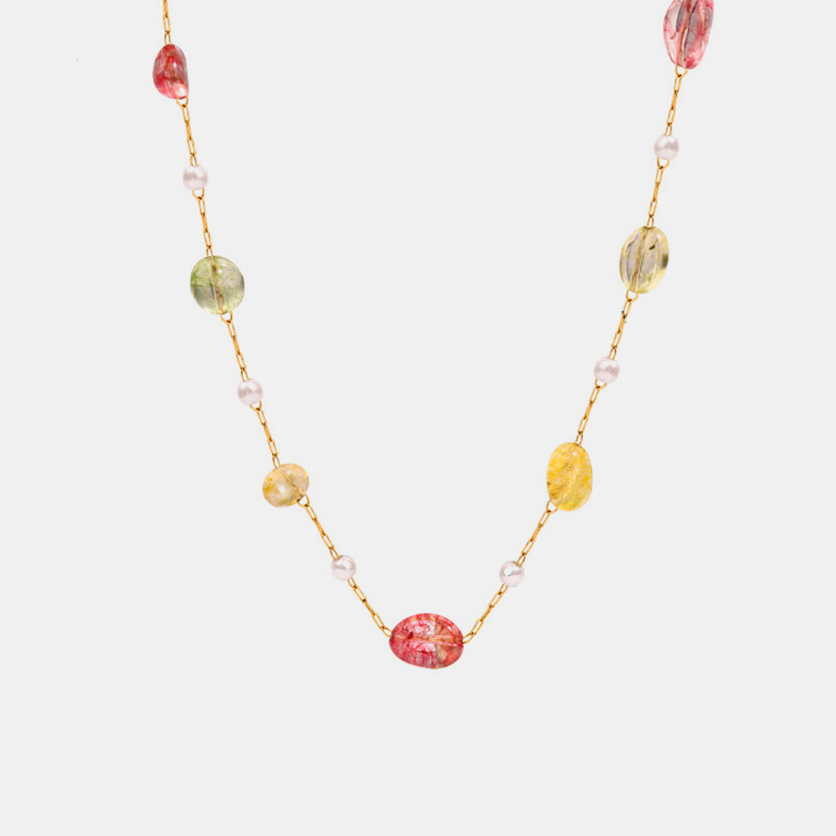 Titanium Steel Gold-plated Bead Necklace - AllIn Computer