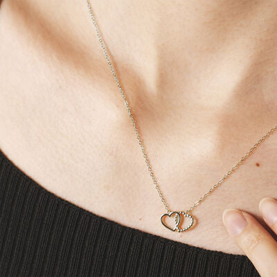Heart Shape Spring Ring Closure Necklace - AllIn Computer