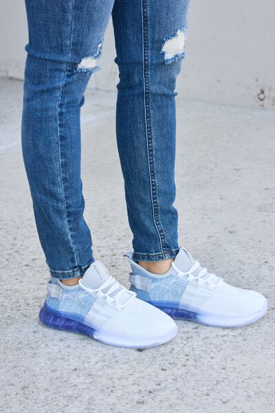 Forever Link Gradient Lace-Up Mesh Breathable Athletic Shoes - AllIn Computer