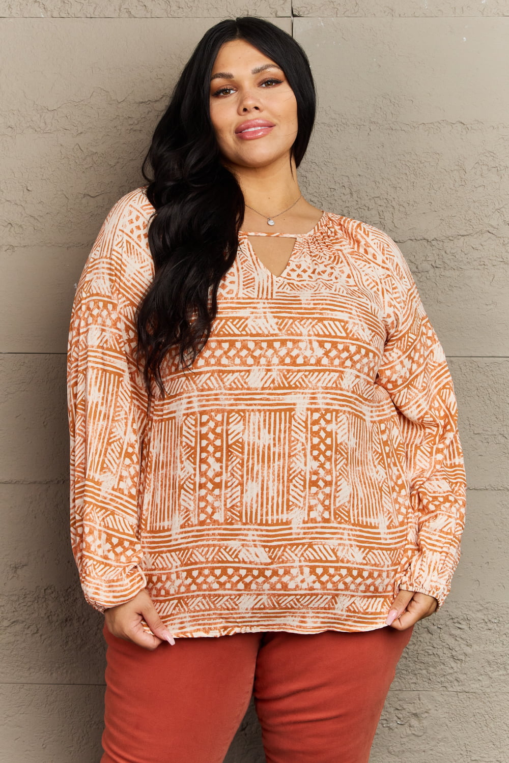 HEYSON Just For You Full Size Aztec Tunic Top - AllIn Computer